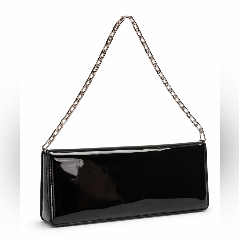 Salvatore Ferragamo Glossy Black Clutch